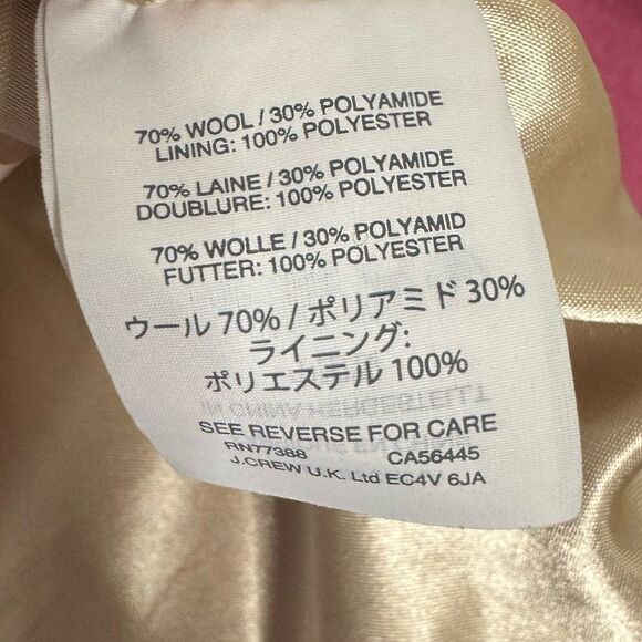 J.Crew Cocoon Bubblegum Pink Italian Stadium Cloth Wool Coat - Picture 11 of 11